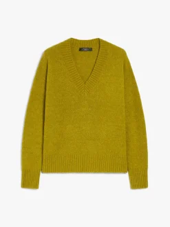 Alpaca and cotton V-neck sweater