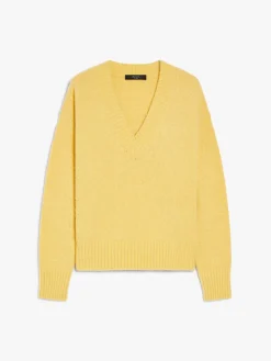 Alpaca and cotton V-neck sweater
