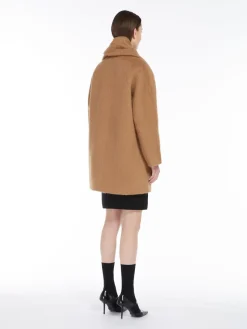 Alpaca and wool jacket with scarf