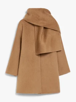 Alpaca and wool jacket with scarf
