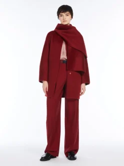 Alpaca and wool jacket with scarf