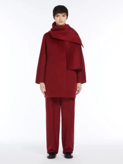Alpaca and wool jacket with scarf