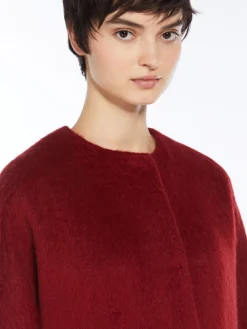 Alpaca and wool jacket with scarf
