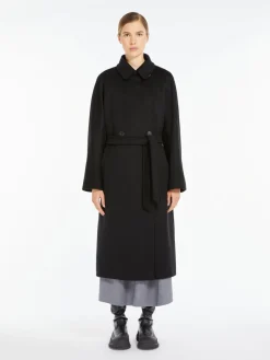 Belted cashmere coat