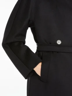 Belted cashmere coat