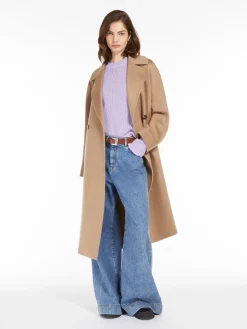 Belted cashmere coat