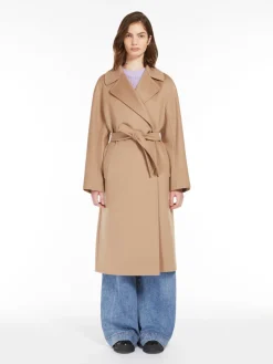 Belted cashmere coat
