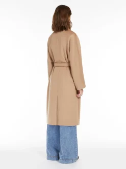 Belted cashmere coat