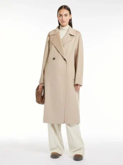 Belted cashmere coat