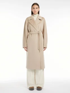 Belted cashmere coat