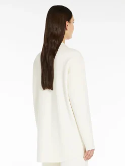 Belted viscose cardigan