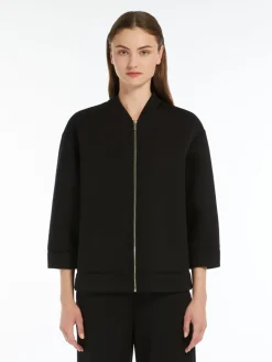 Bomber jacket in scuba jersey