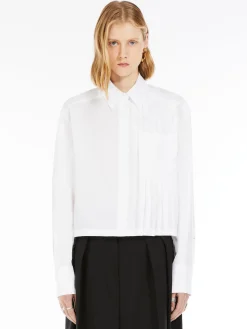 Boxy shirt with pleats