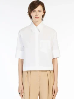 Boxy-fit cotton poplin shirt
