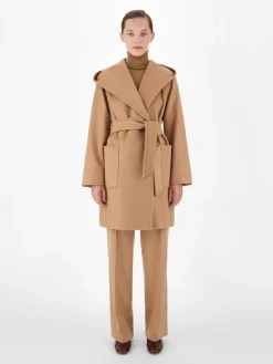 Camel colour robe coat