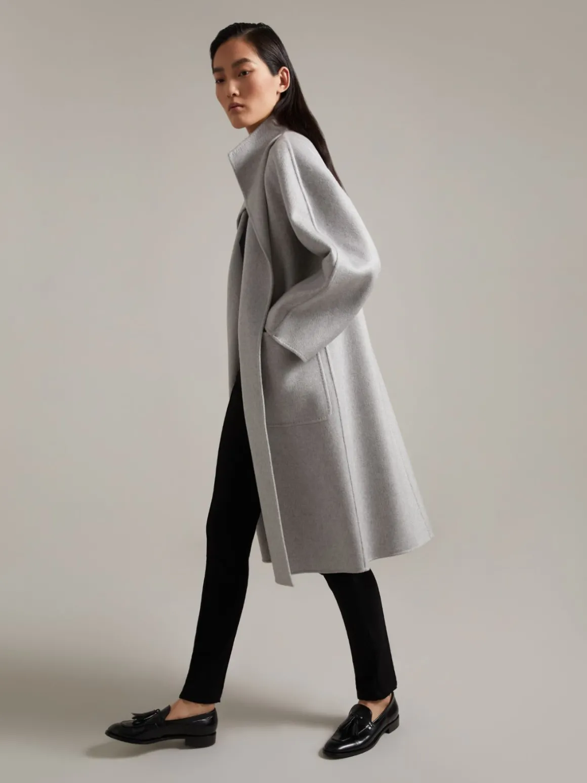 Cashmere cardigan coat