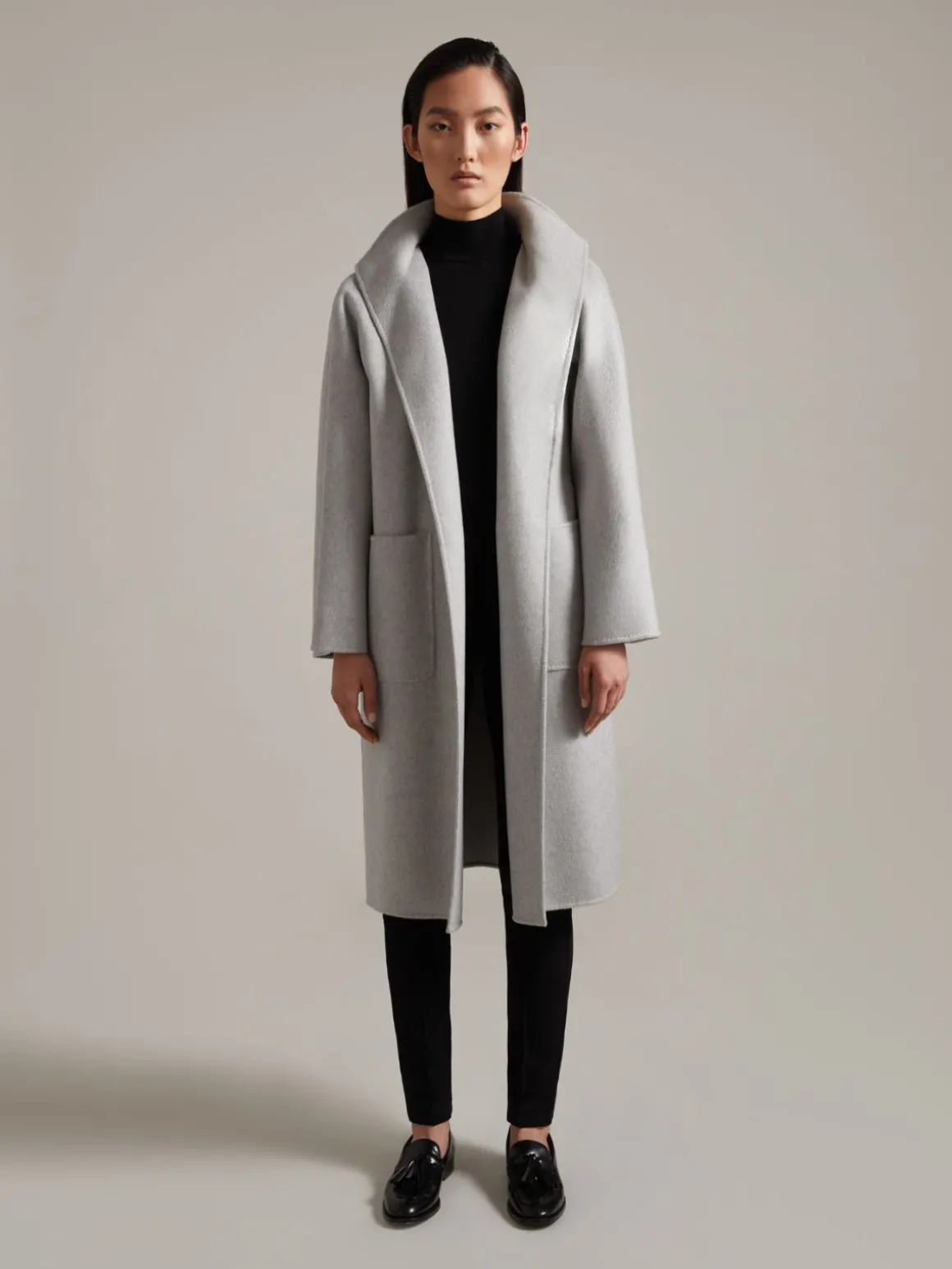 Cashmere cardigan coat