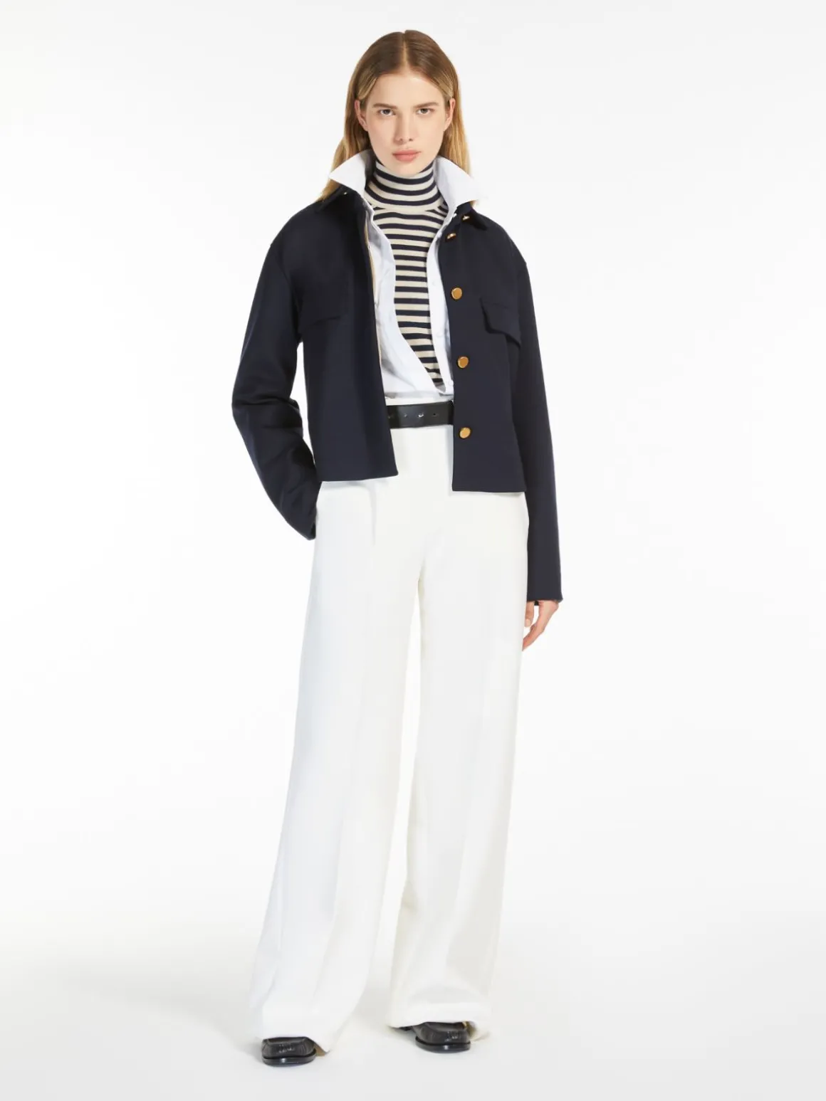 Cashmere polo-neck jumper