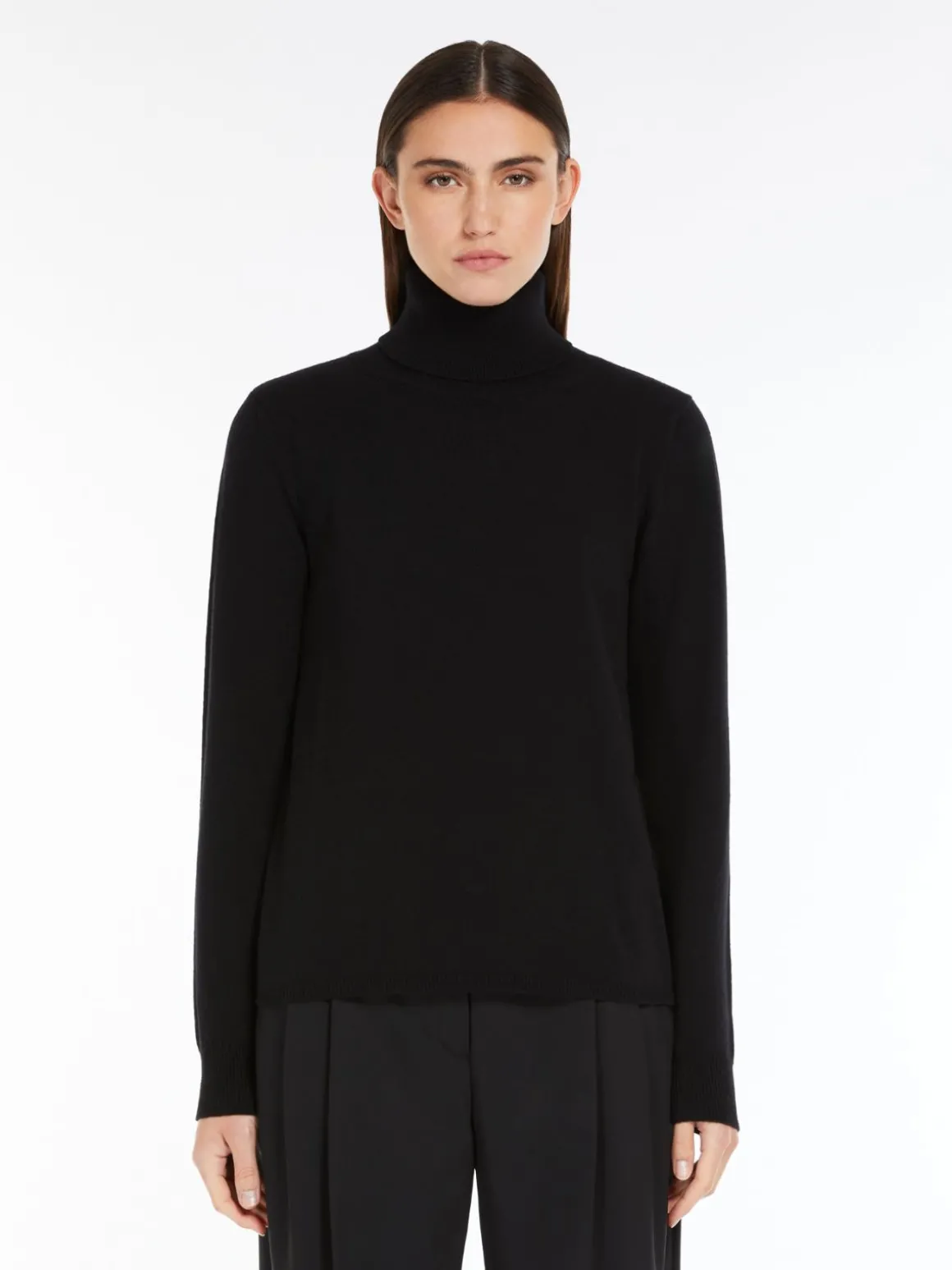 Cashmere polo-neck jumper