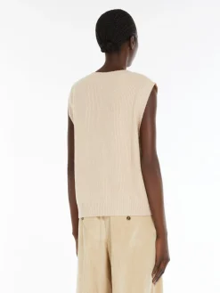 Cashmere yarn gilet