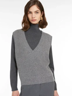 Cashmere yarn gilet