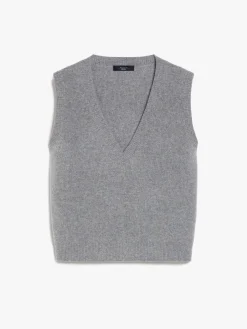 Cashmere yarn gilet