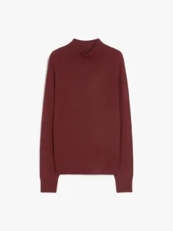 Cashmere yarn polo-neck sweater