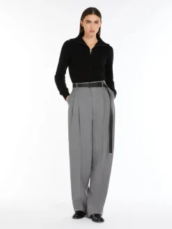 Cashmere-blend jumper with zip