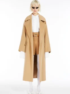 Cashmere-blend robe coat