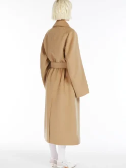 Cashmere-blend robe coat