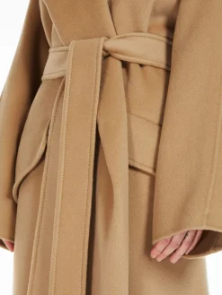 Cashmere-blend robe coat