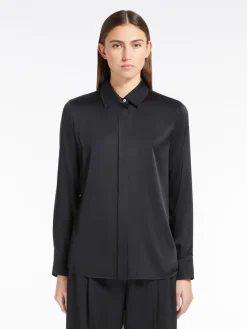 Classic silk satin shirt