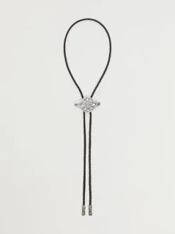 Coated fabric bolo necklace
