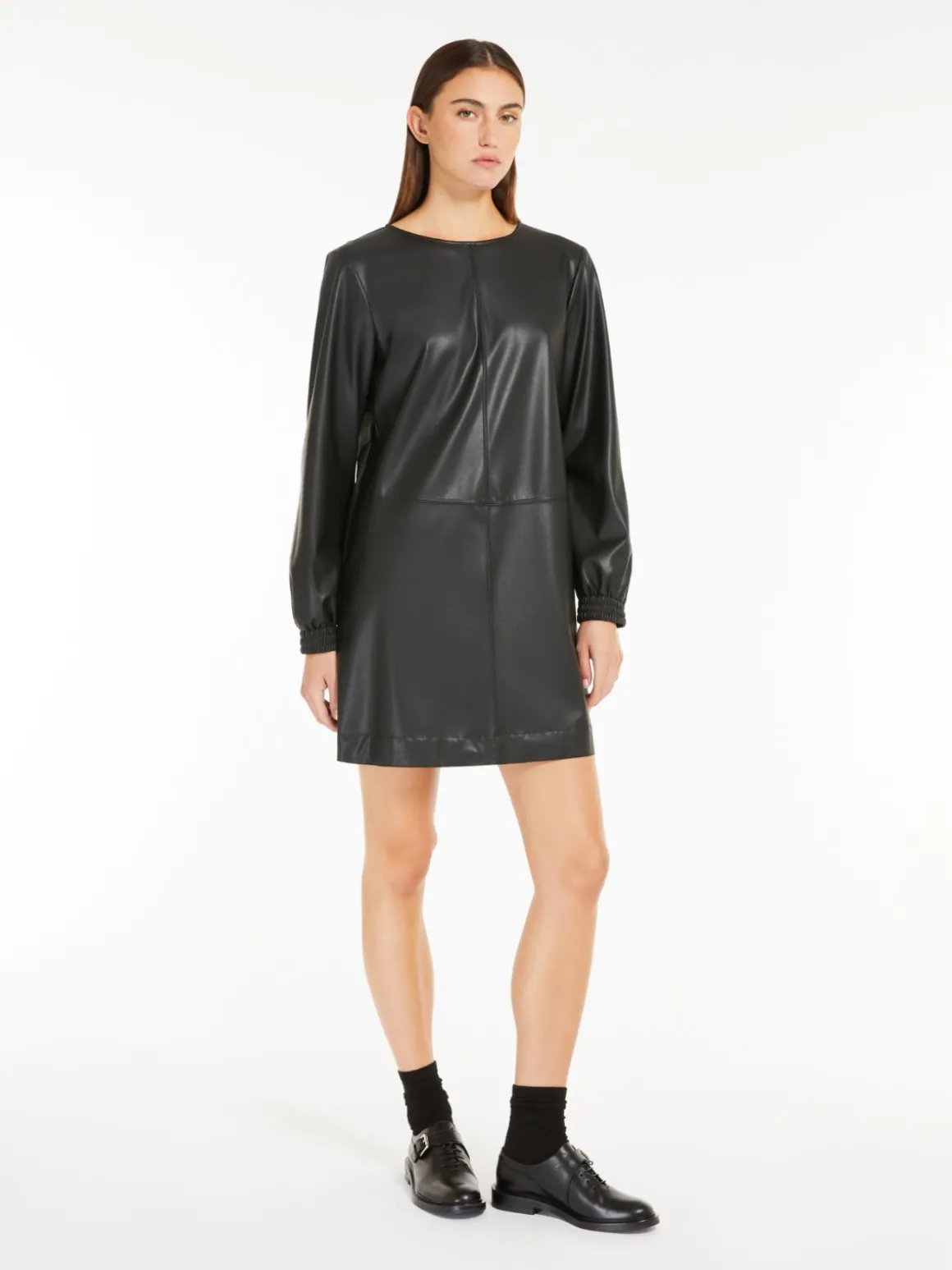 Coated jersey dress