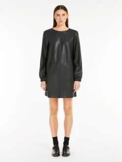 Coated jersey dress