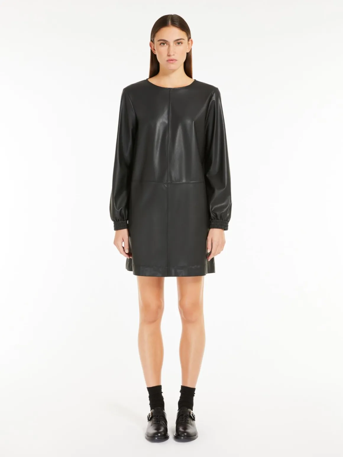 Coated jersey dress