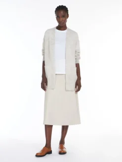 Coated jersey skirt