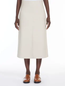 Coated jersey skirt