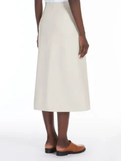 Coated jersey skirt
