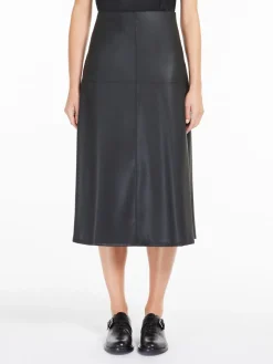 Coated jersey skirt
