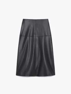 Coated jersey skirt