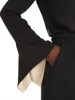 Colour block silk shirt