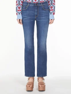 Comfortable denim cropped jeans