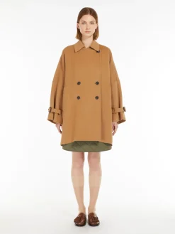 Comfort-fit double-faced wool-blend coat
