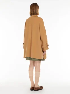 Comfort-fit double-faced wool-blend coat