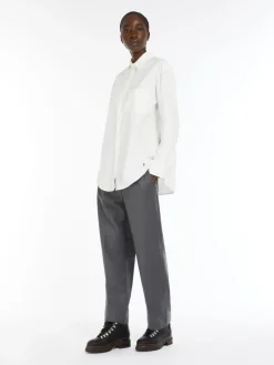 Comfort-fit flannel trousers