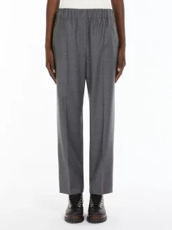 Comfort-fit flannel trousers