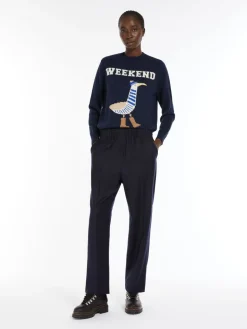 Comfort-fit flannel trousers