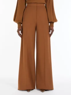 Compact jersey trousers