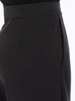Compact jersey trousers